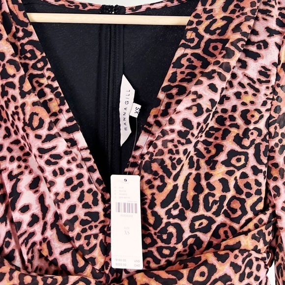 NWT Anthropologie Ranna Gill Leopard Print Cutout Midi Dress - Picture 5 of 7